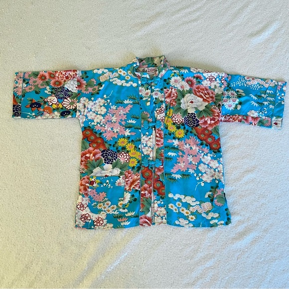 Vintage RARE 60s Blue Floral top and blue pants collectors piece child k… - Picture 3 of 17